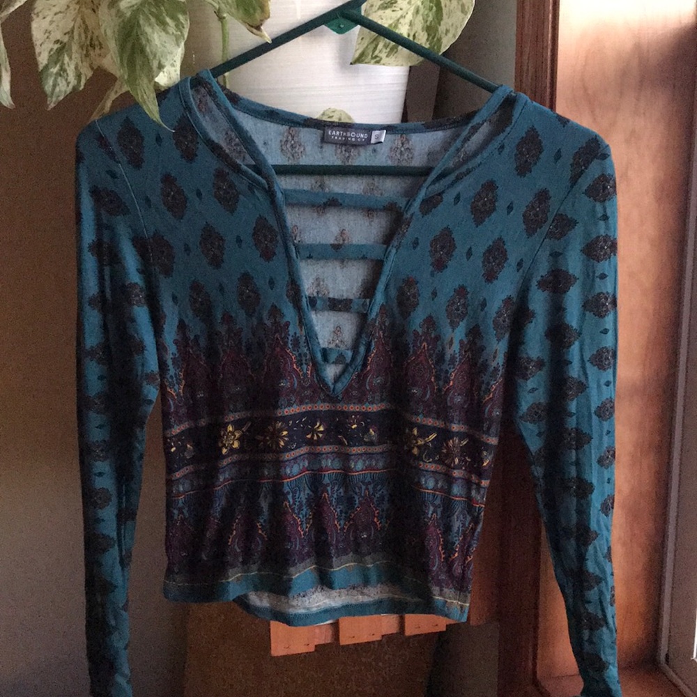 EarthBound multicolored crop top